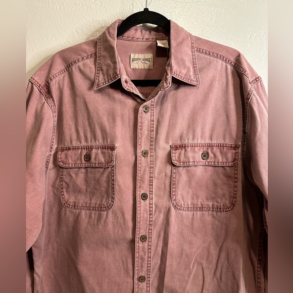 Rustic Ridge Men’s Long Sleeve Button Down-Size L - Picture 2 of 3